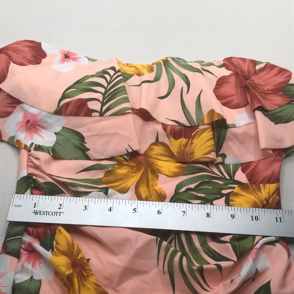 Kona Sol Women's Size Medium 8-10 One Piece Floral Swimsuit With Straps New - Picture 10 of 14